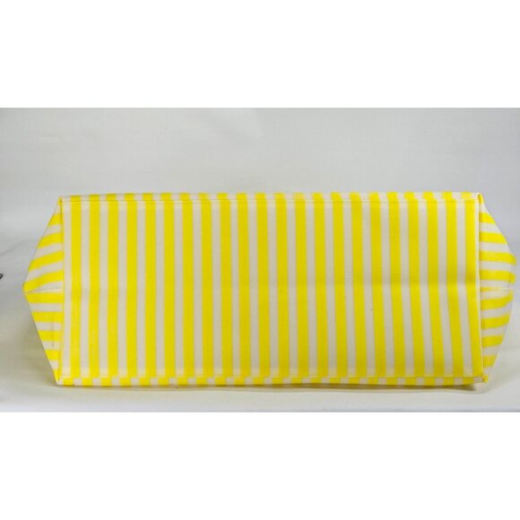 Drunk Elephant Women's Yellow Neon White Striped Lightweight Tote Bag XL 400 - Picture 9 of 13